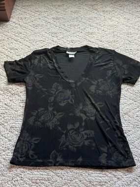 Vintage In Charge Whimsigoth Floral Top Size L Made In USA